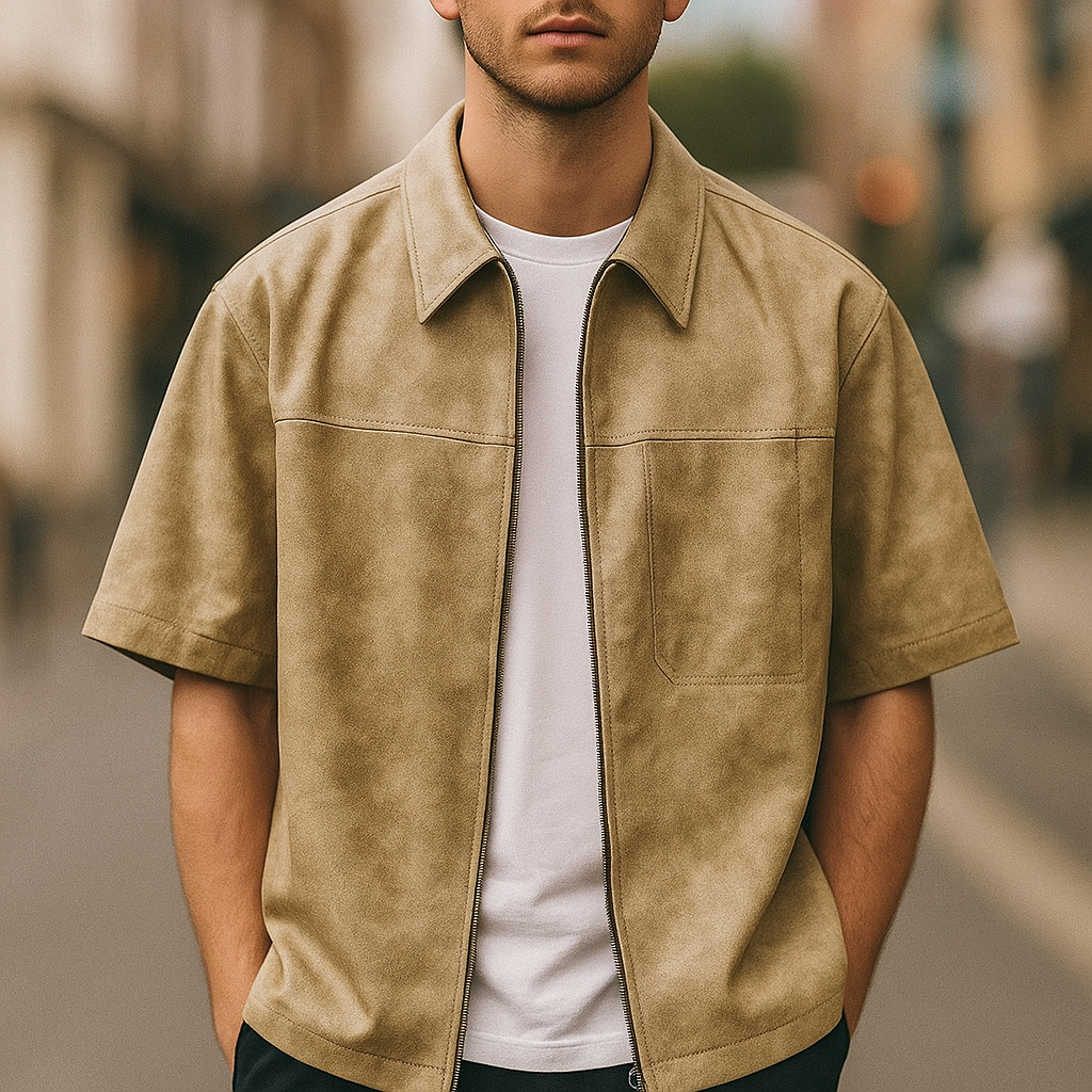 Rexton Leather Zip Shirt