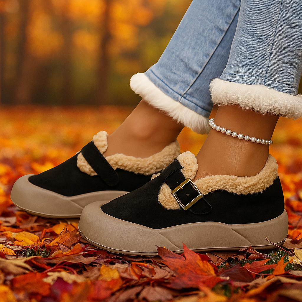 Rivella Fleece Buckle Shoes