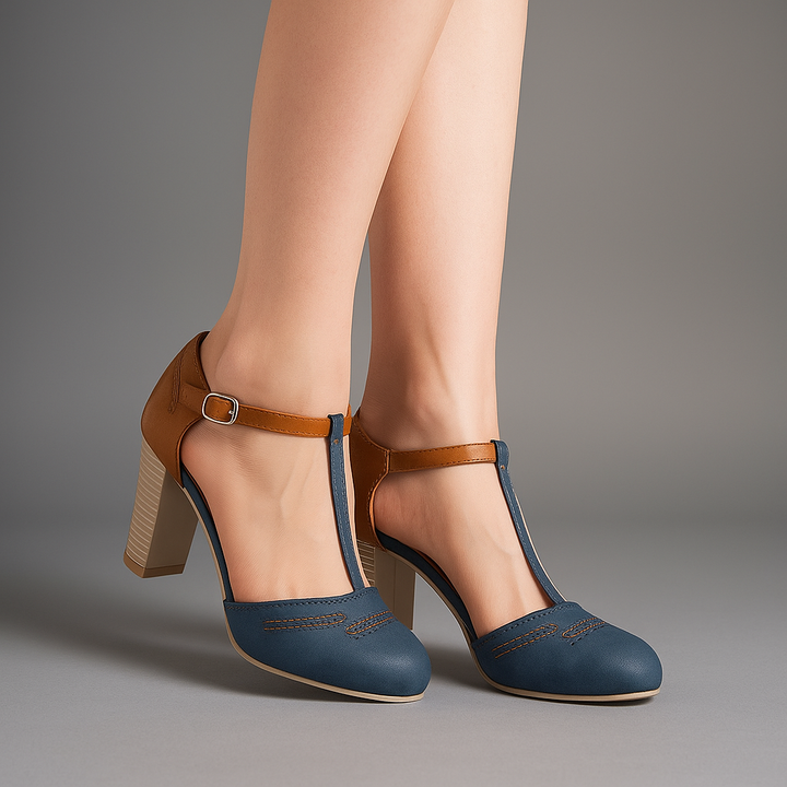 Elvara Two-Tone Block Heels