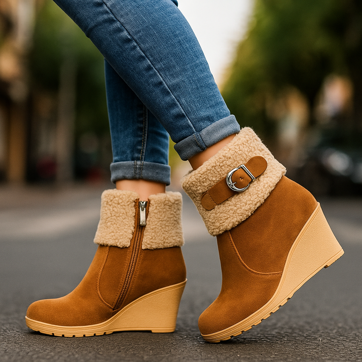 Sevara Sherpa Wedge Boots