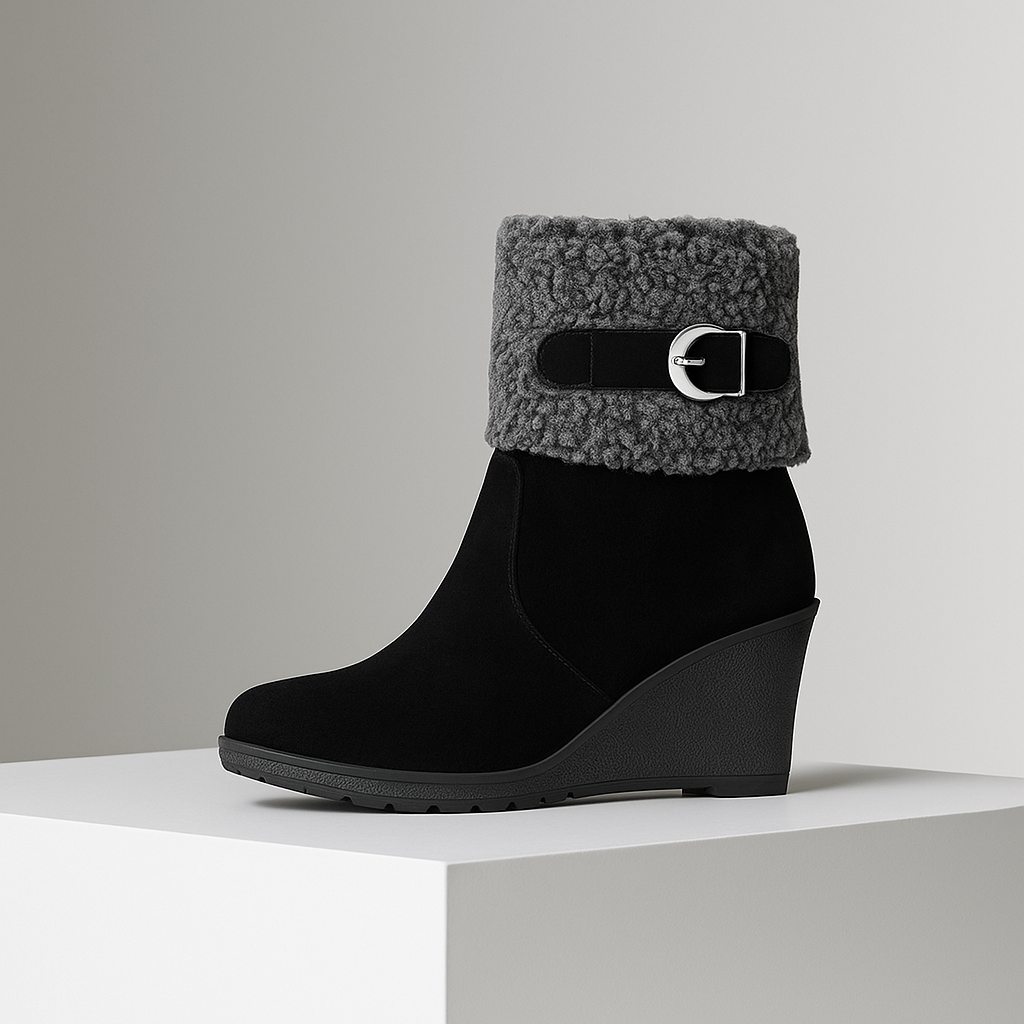 Sevara Sherpa Wedge Boots