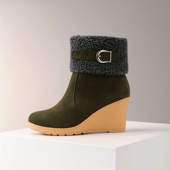 Sevara Sherpa Wedge Boots