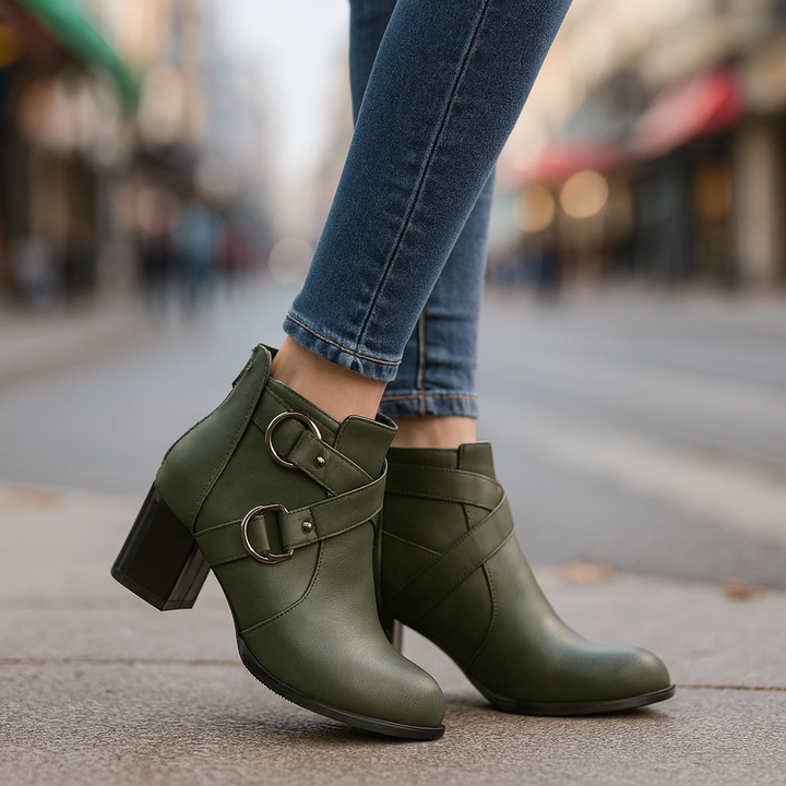 Marvelle Double-Buckle Booties