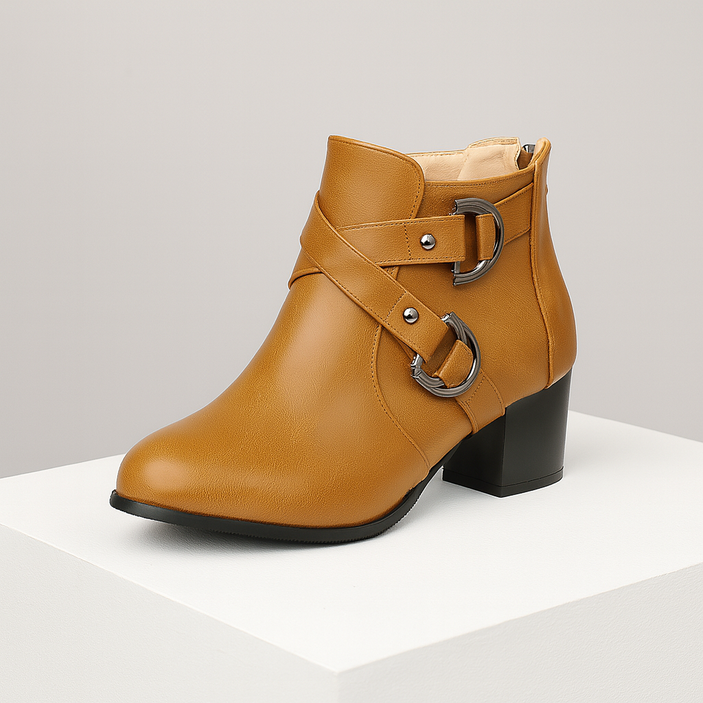 Marvelle Double-Buckle Booties