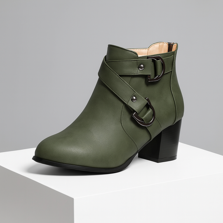 Marvelle Double-Buckle Booties