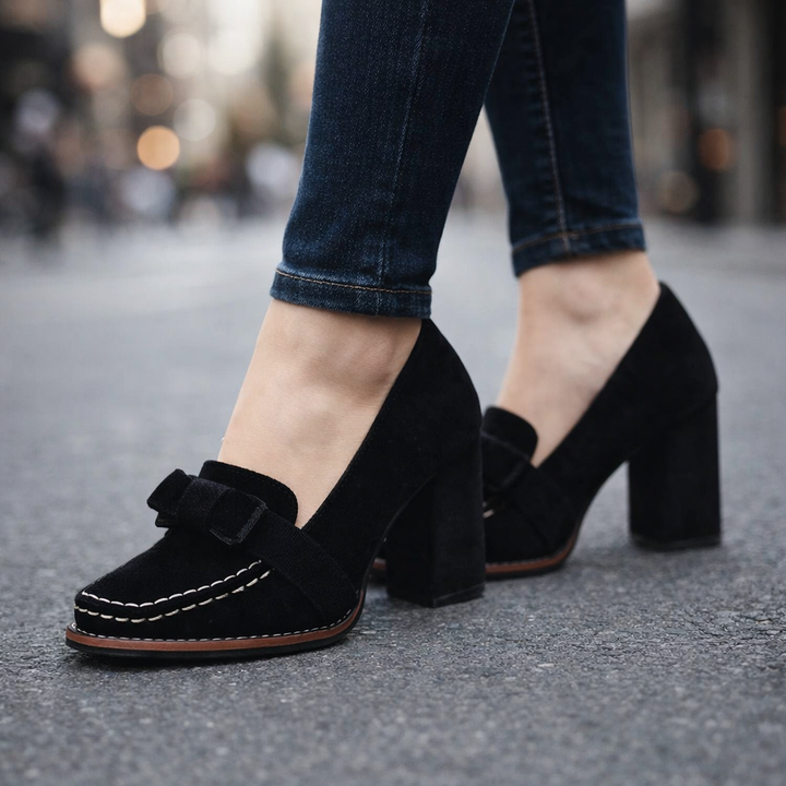 Valencia Velvet Bow Heels