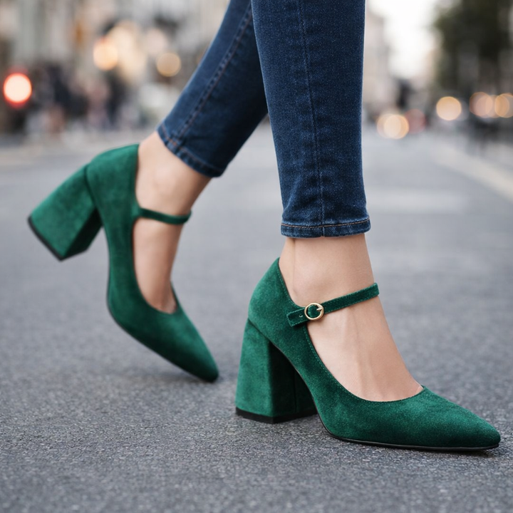 Verena Velvet Strap Heels