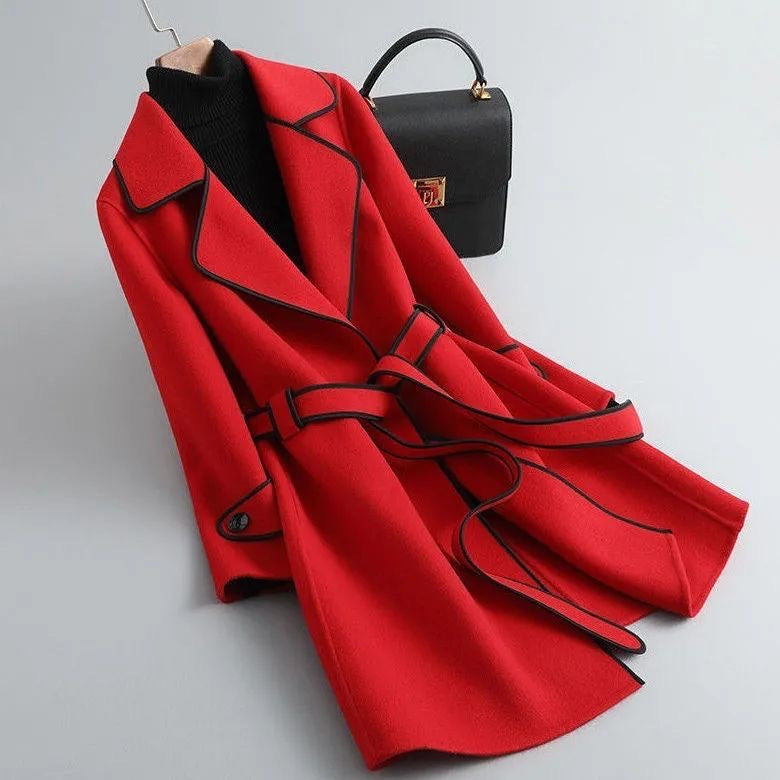 Alviera Trim Belted Coat