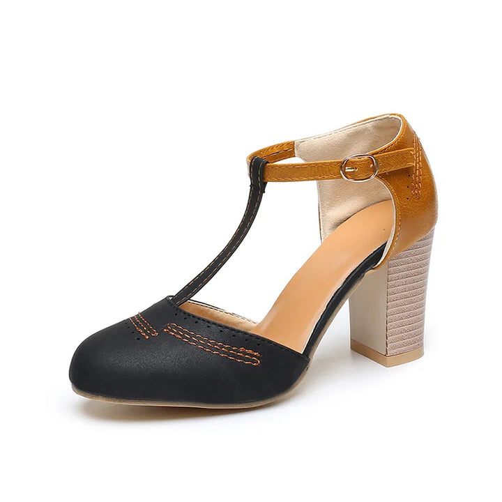 Elvara Two-Tone Block Heels