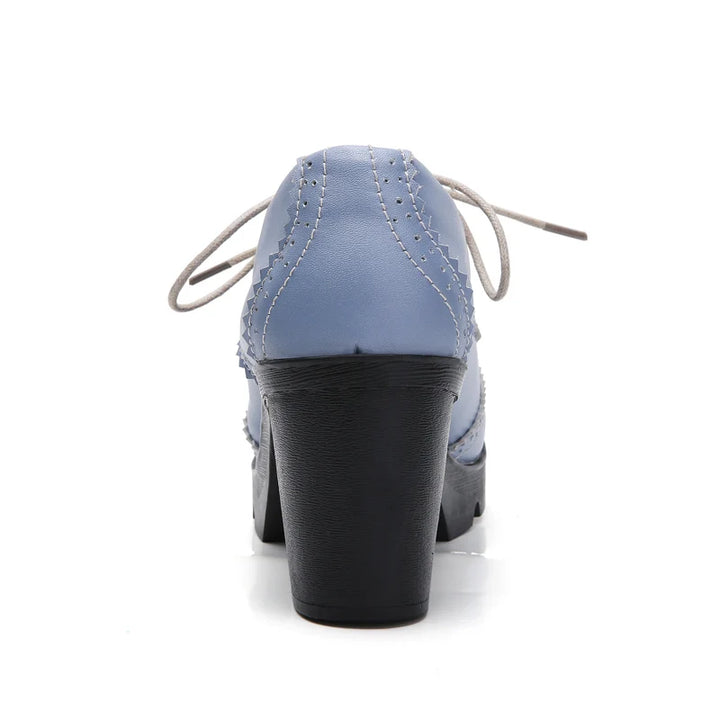 Elara Lace Platform Heels
