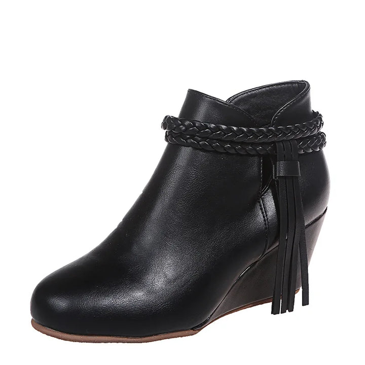 Alvena Braided Wedge Boots