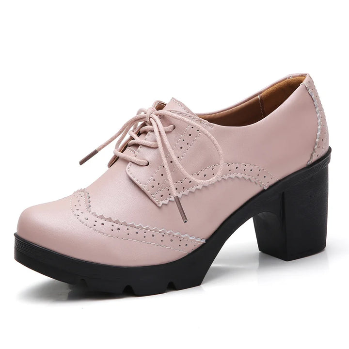 Elara Lace Platform Heels