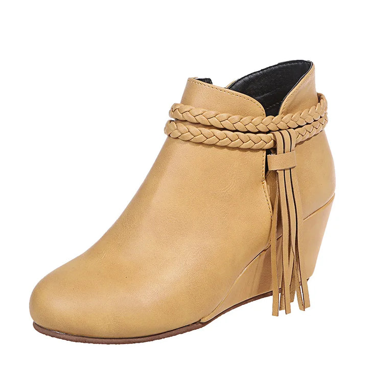 Alvena Braided Wedge Boots