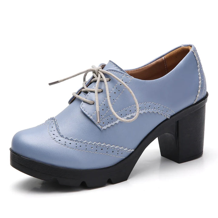 Elara Lace Platform Heels