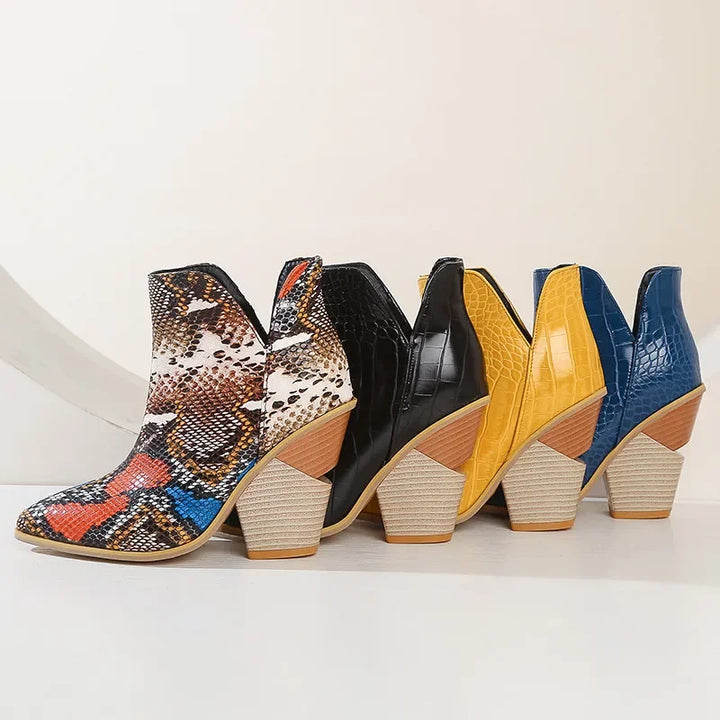 Sevrin Croc Heel Boot