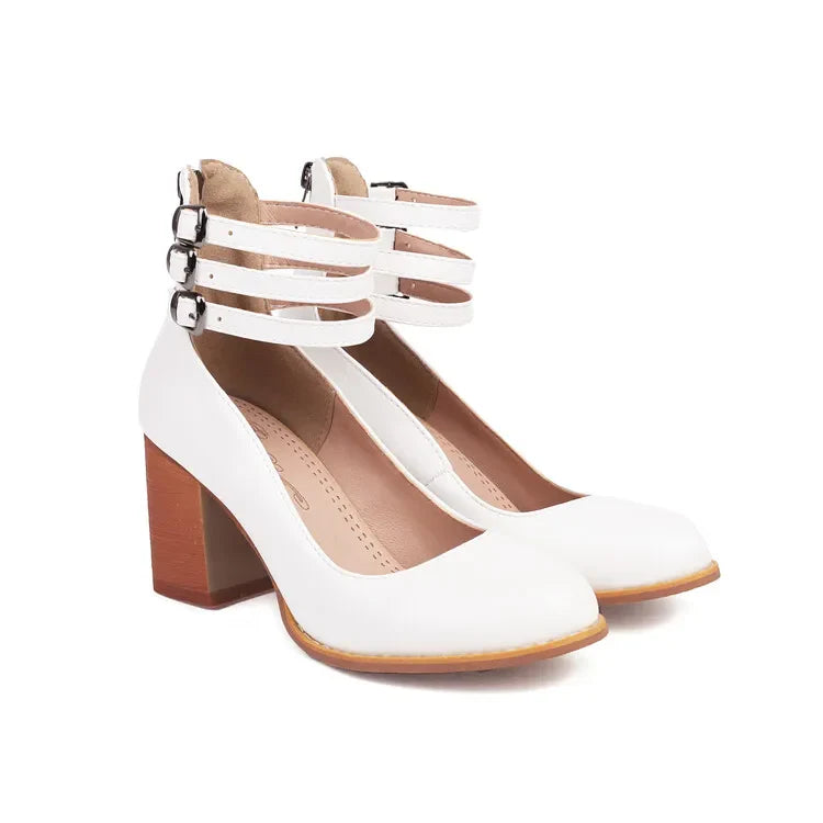 Mariva Strap Block Heels