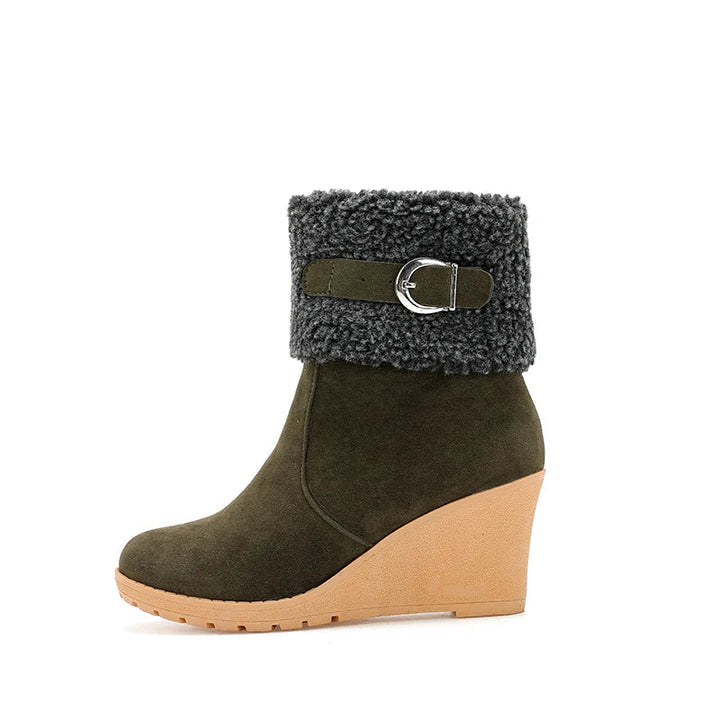 Sevara Sherpa Wedge Boots