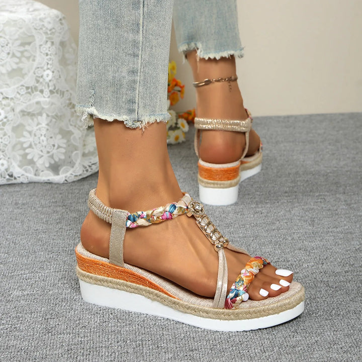 Avelyn Braided Wedge Sandals