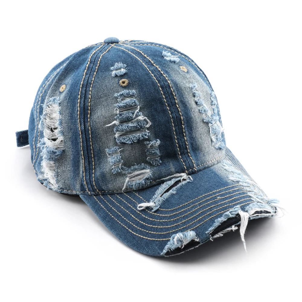 Harrow Distressed Denim Cap