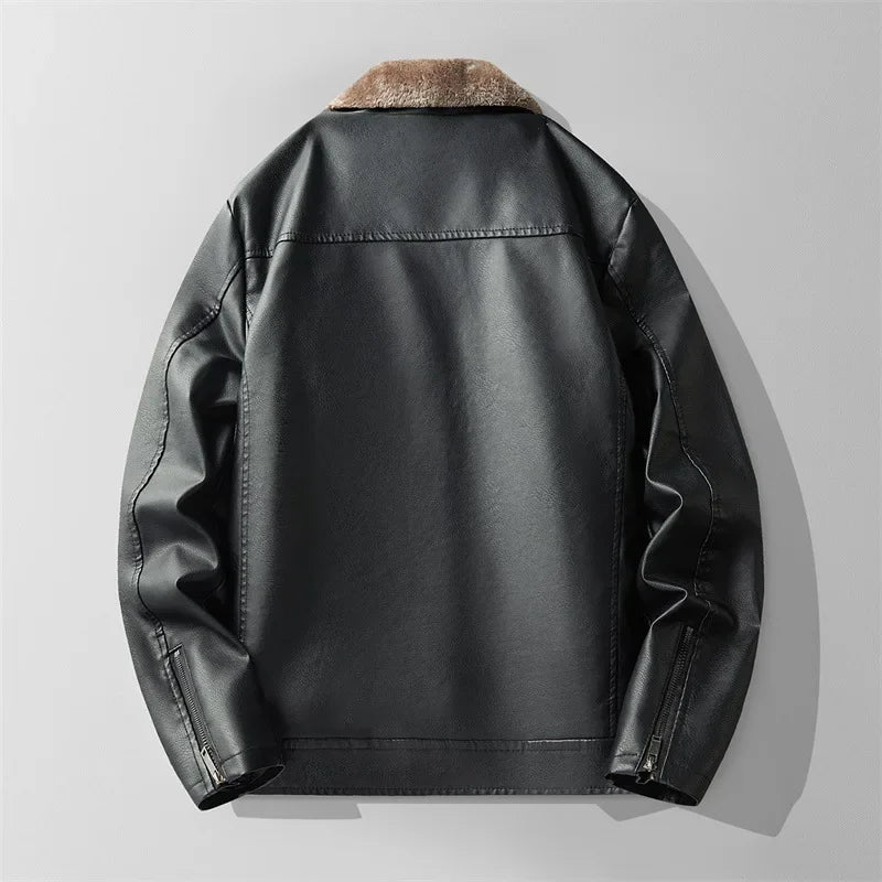 Huxley Leather Fleece Jacket