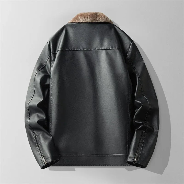 Huxley Leather Fleece Jacket