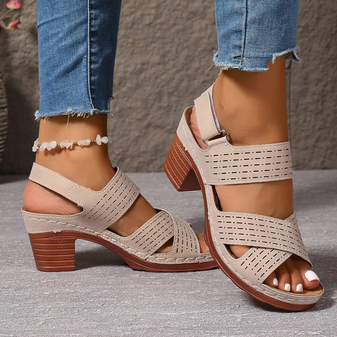 Virella Cross Heel Sandals
