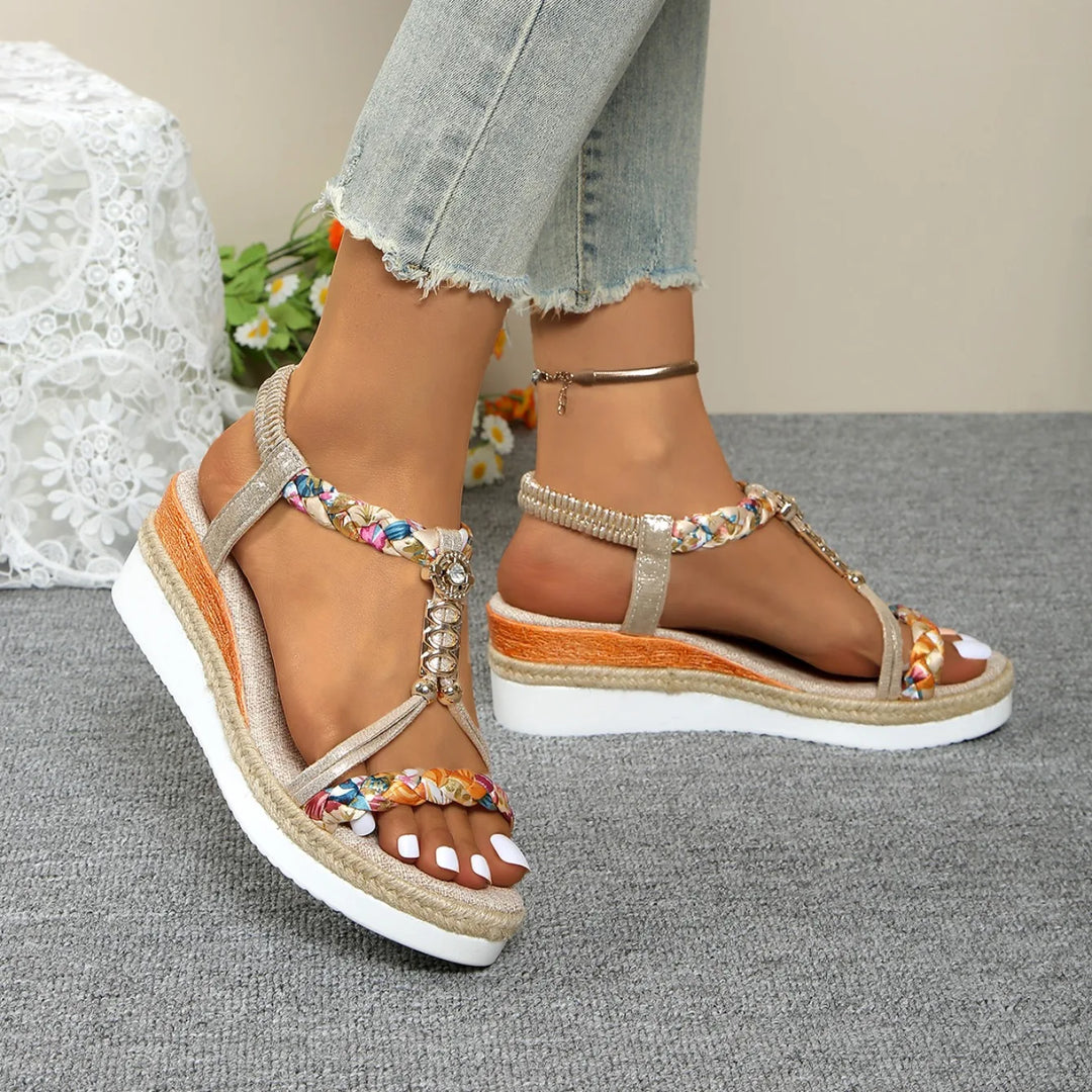 Avelyn Braided Wedge Sandals