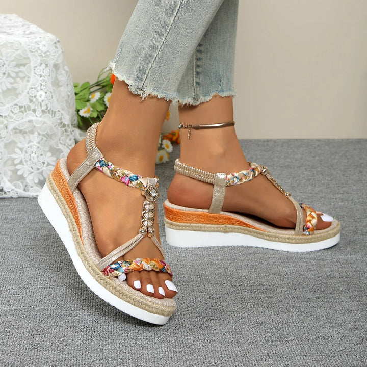 Avelyn Braided Wedge Sandals