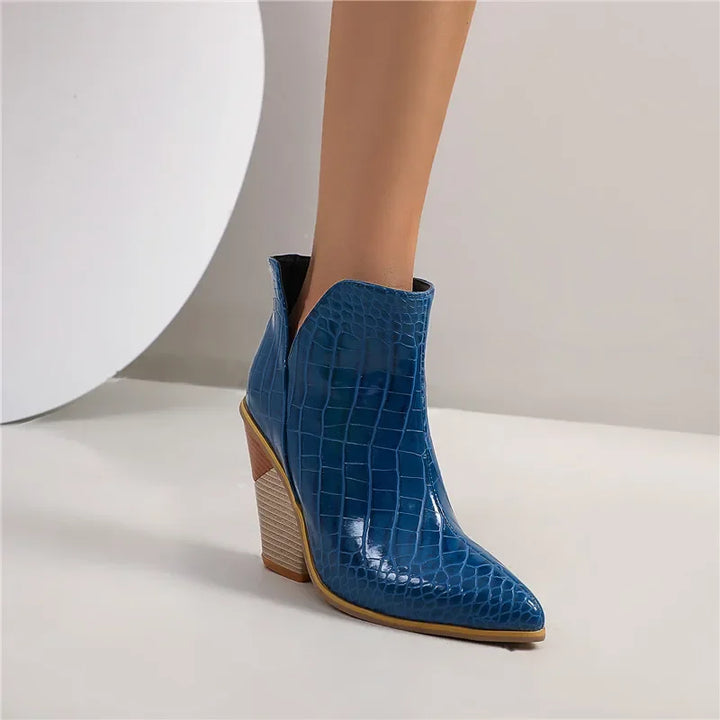 Sevrin Croc Heel Boot