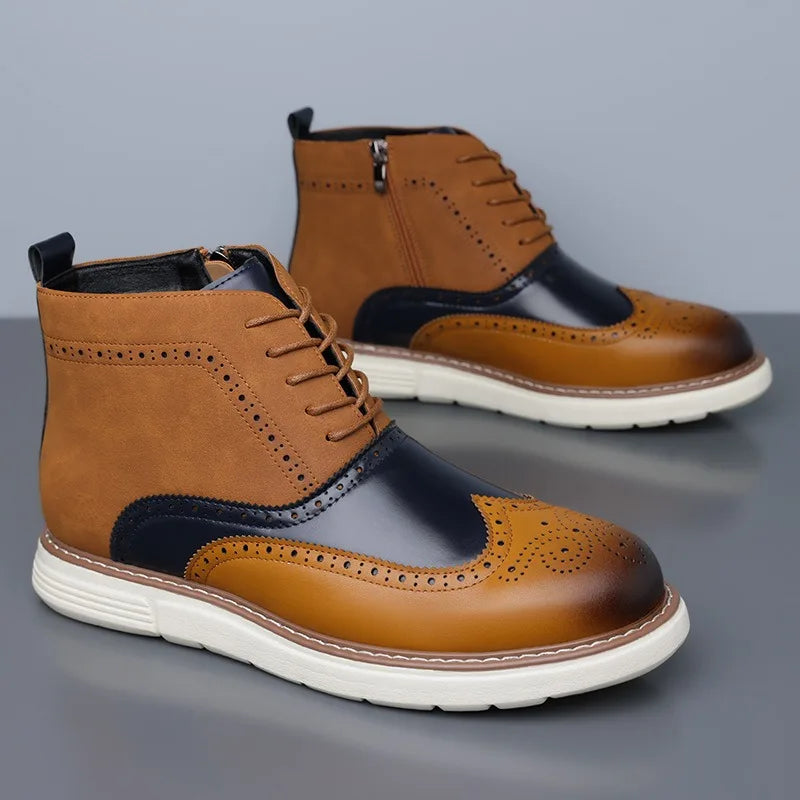 Milan Crest Leather Boots