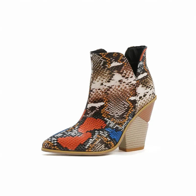 Sevrin Croc Heel Boot