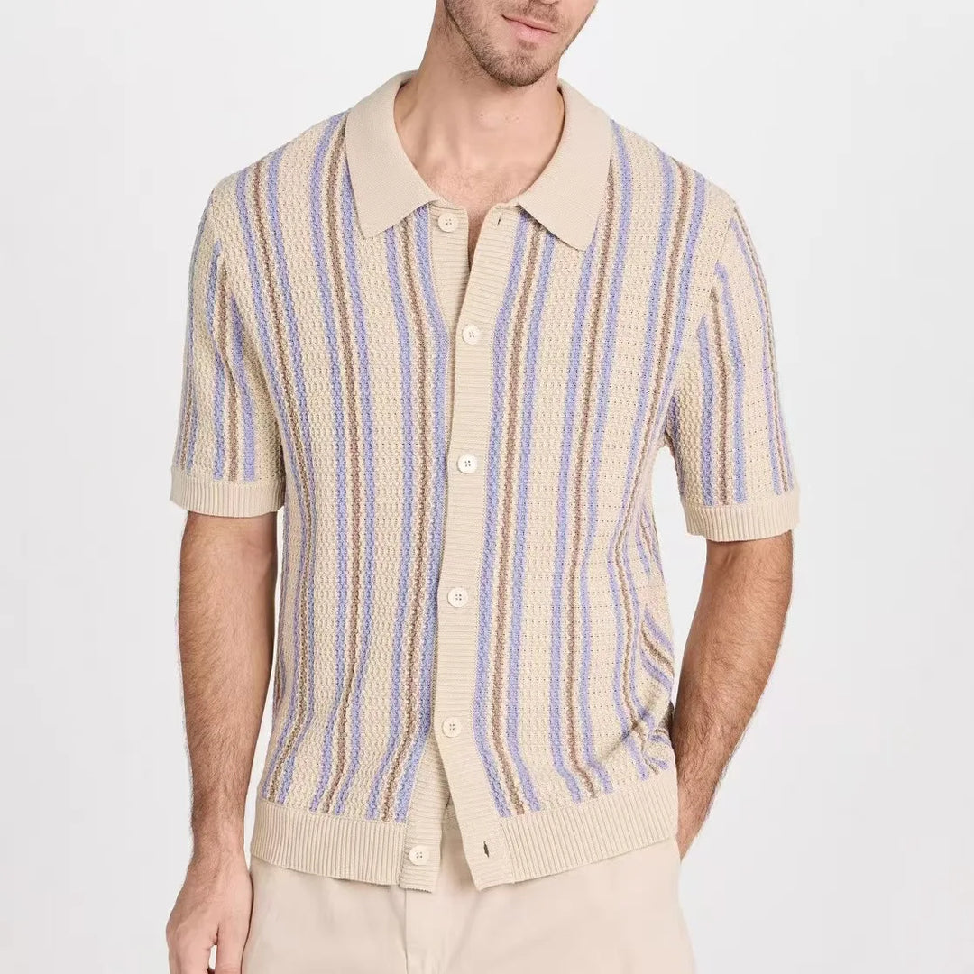 Marino Stripe Knit Shirt