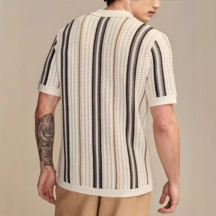 Marino Stripe Knit Shirt