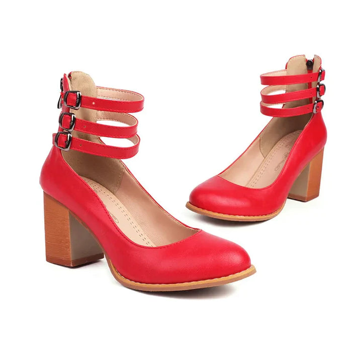 Mariva Strap Block Heels