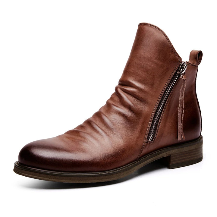 Roger Zip Leather Boots