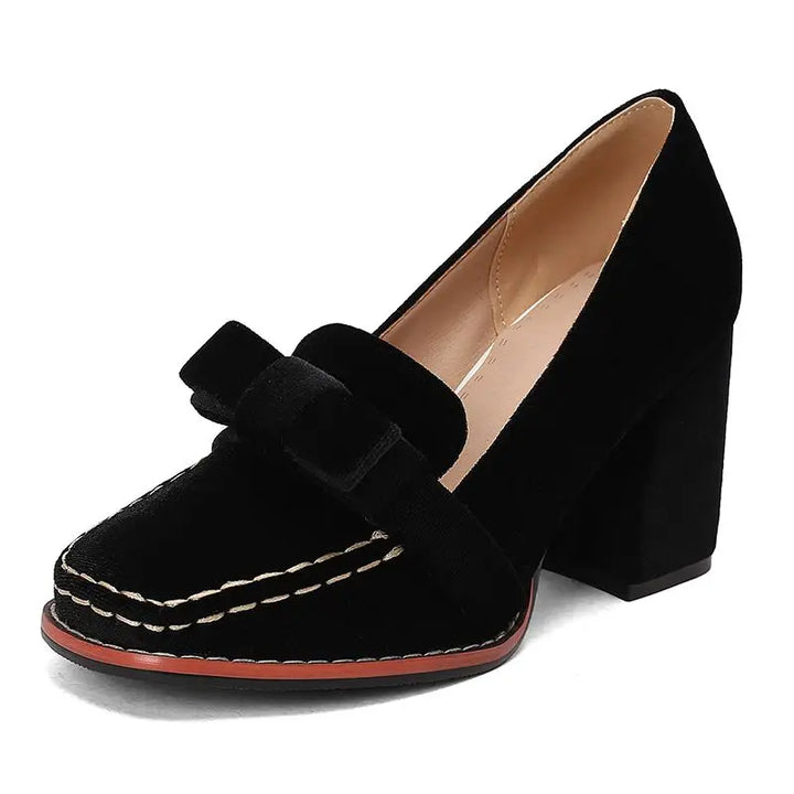 Valencia Velvet Bow Heels