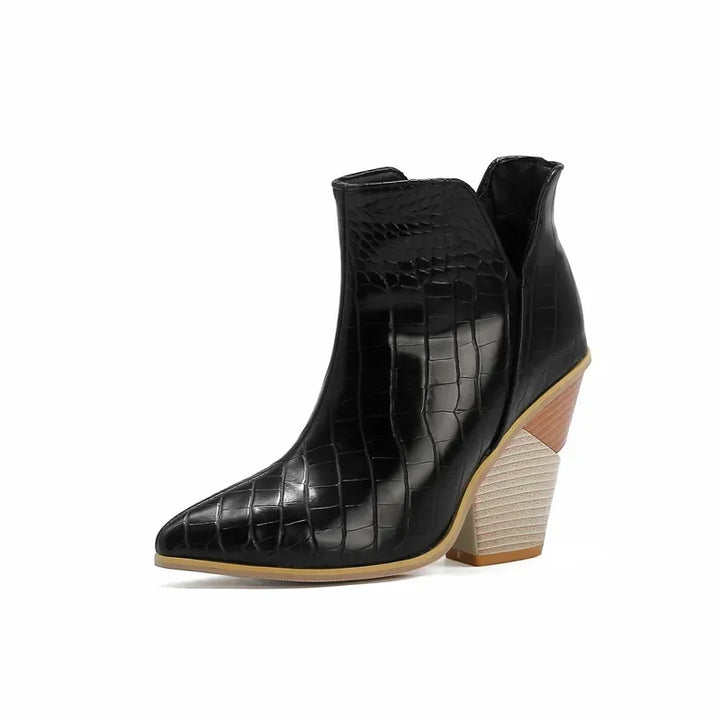 Sevrin Croc Heel Boot