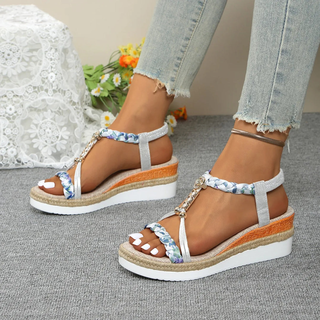 Avelyn Braided Wedge Sandals