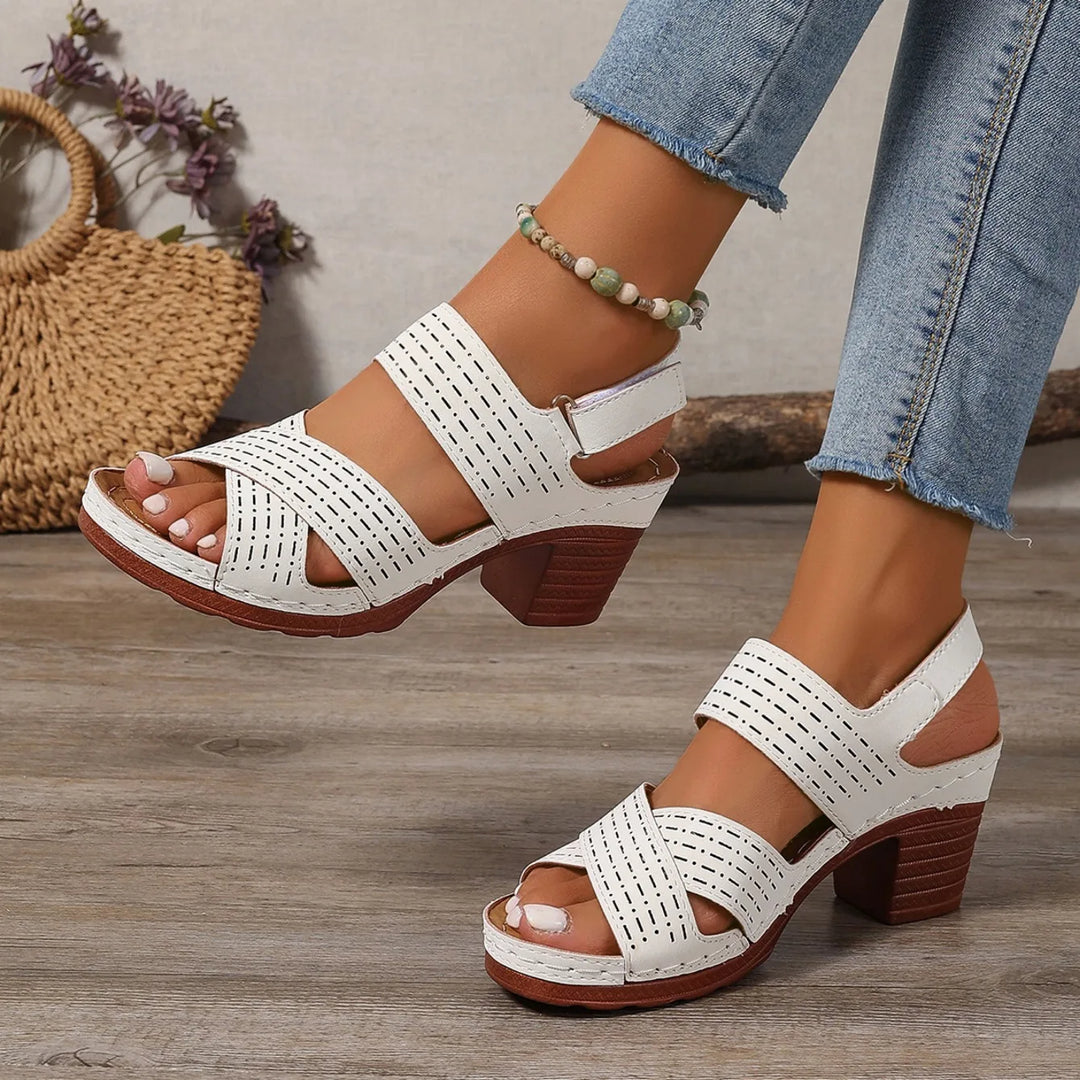 Virella Cross Heel Sandals