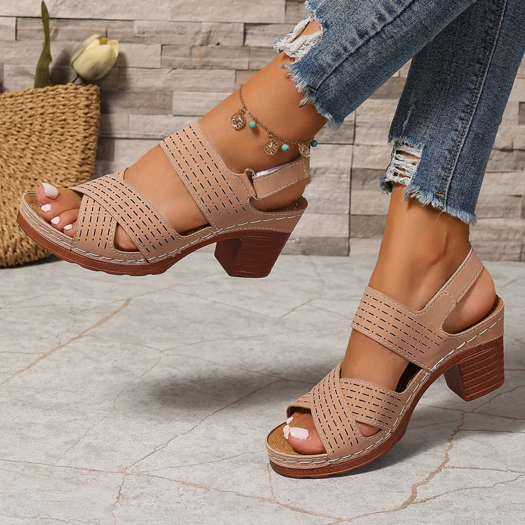 Virella Cross Heel Sandals