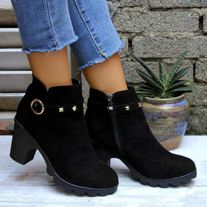 Ravella Stud Block Boots