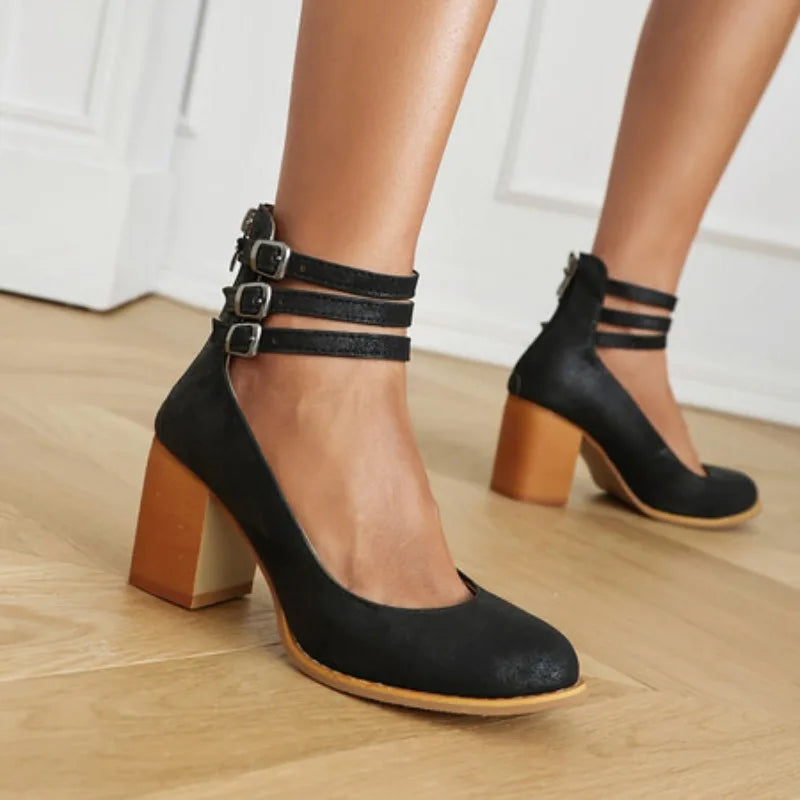Mariva Strap Block Heels