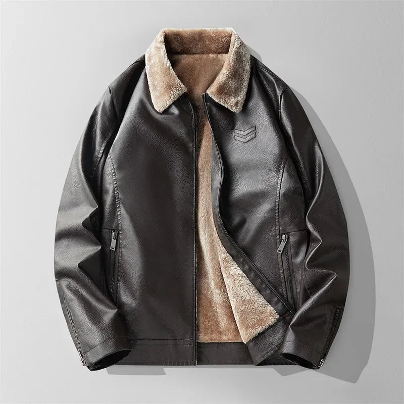 Huxley Leather Fleece Jacket