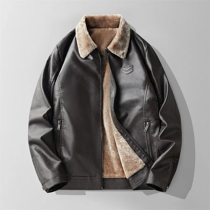 Huxley Leather Fleece Jacket