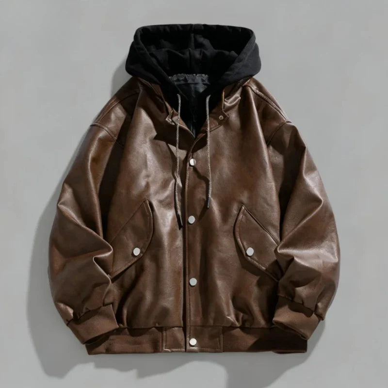 Varano Hooded Leather Jacket