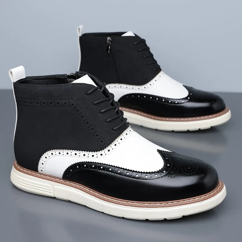 Milan Crest Leather Boots