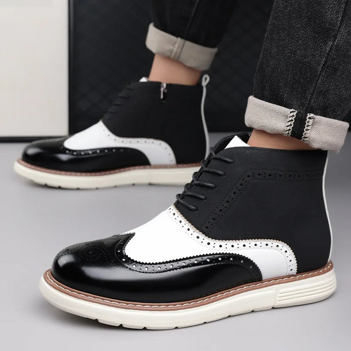 Milan Crest Leather Boots