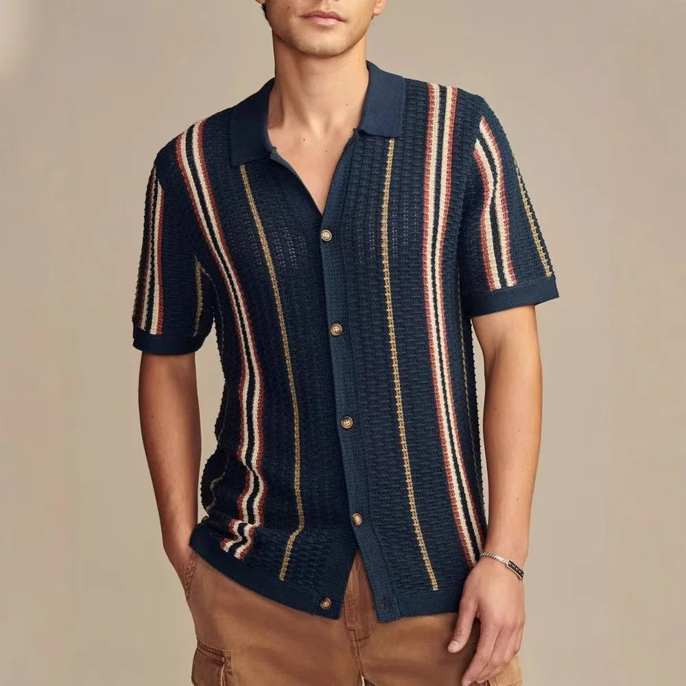 Marino Stripe Knit Shirt
