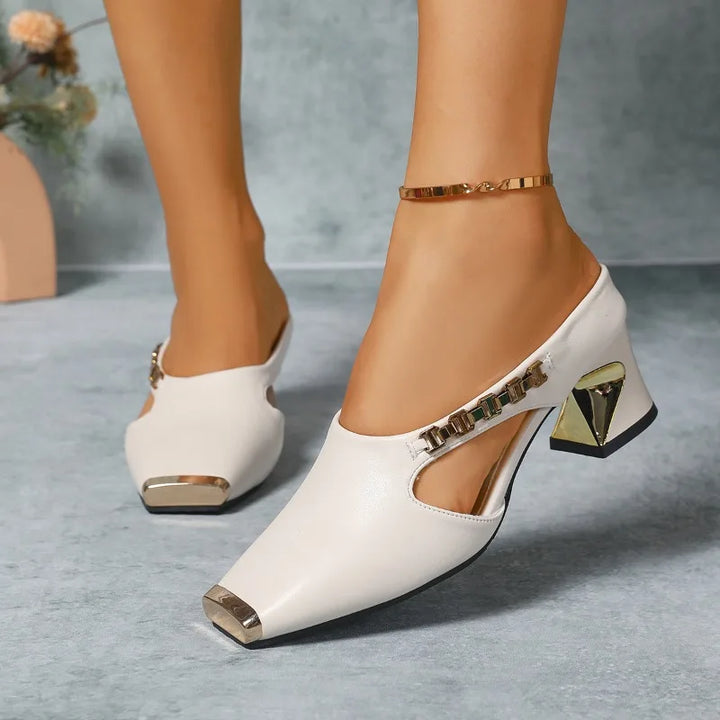 Mariana Metal-Toe Heels