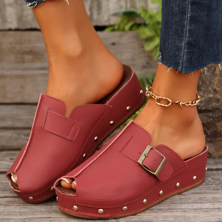 Elvara Studded Clog Slides